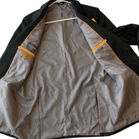 Haggar H26 Premium Stretch Suit Coat Tailored Fit 38R Black Shadow Check NWT - Picture 10 of 13